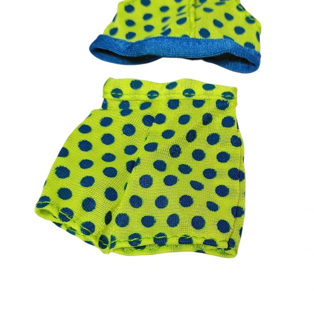 Vintage 1993 Barbie 11289 Floatin'‎ Cool Clothing Set Green Blue Dot